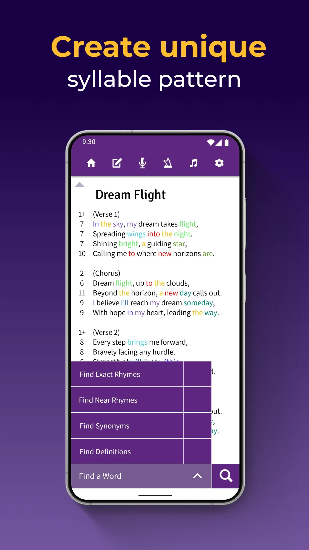 Lyrics Notepad - Song Writing | Indus Appstore | Screenshot