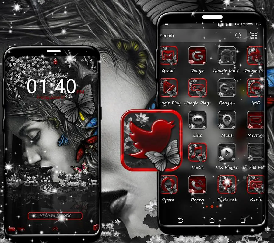 Abstract Girl Launcher Theme | Indus Appstore | Screenshot