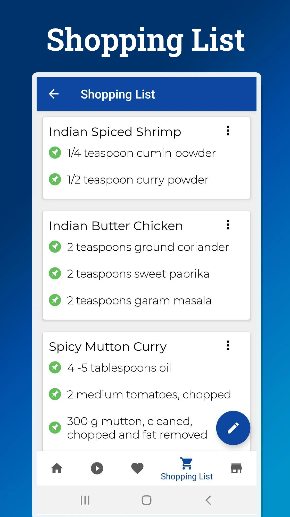 Indian Recipes | Indus Appstore | Screenshot