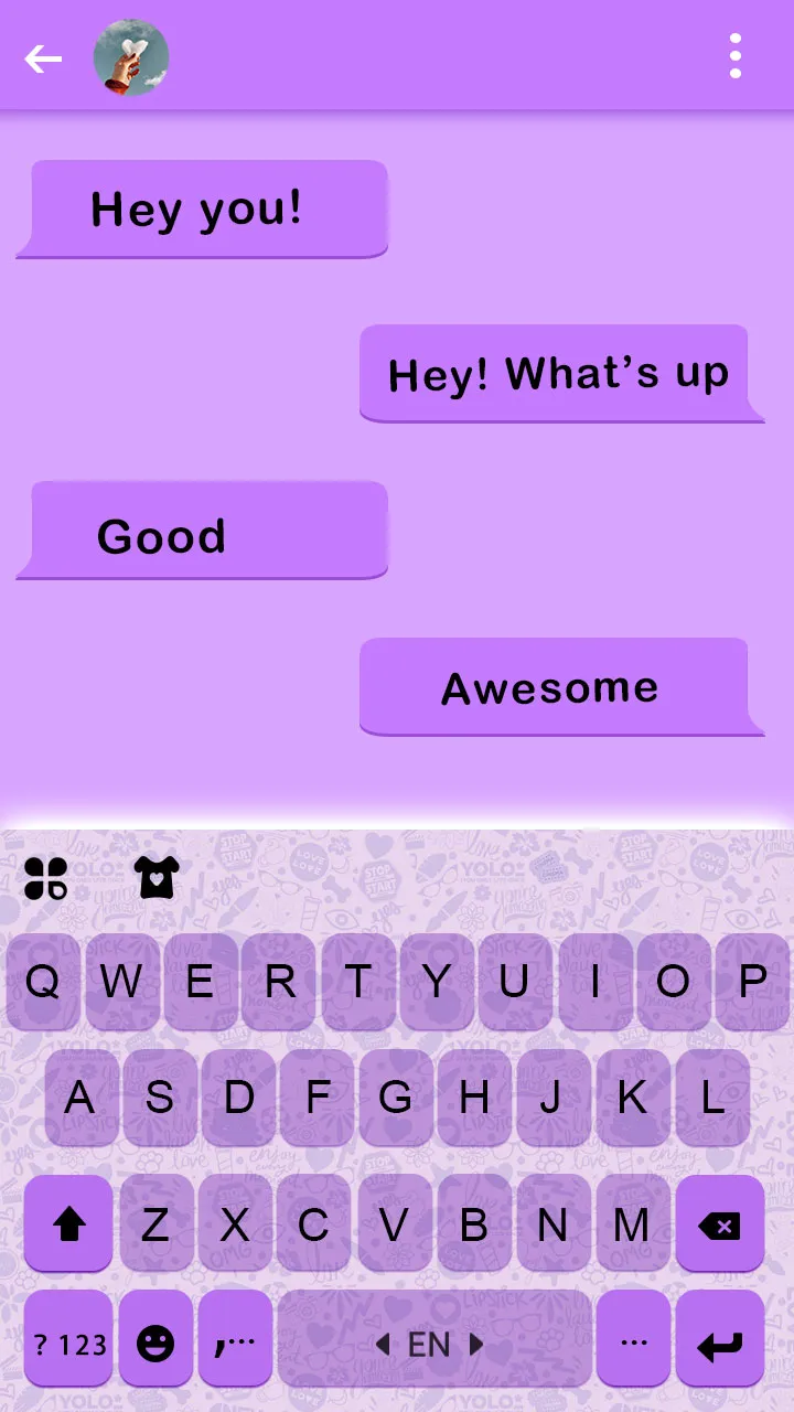 Simple Purple SMS Theme | Indus Appstore | Screenshot