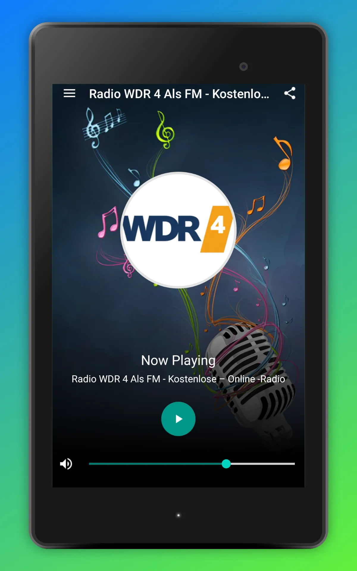 WDR 4 Radio FM App DE Online | Indus Appstore | Screenshot