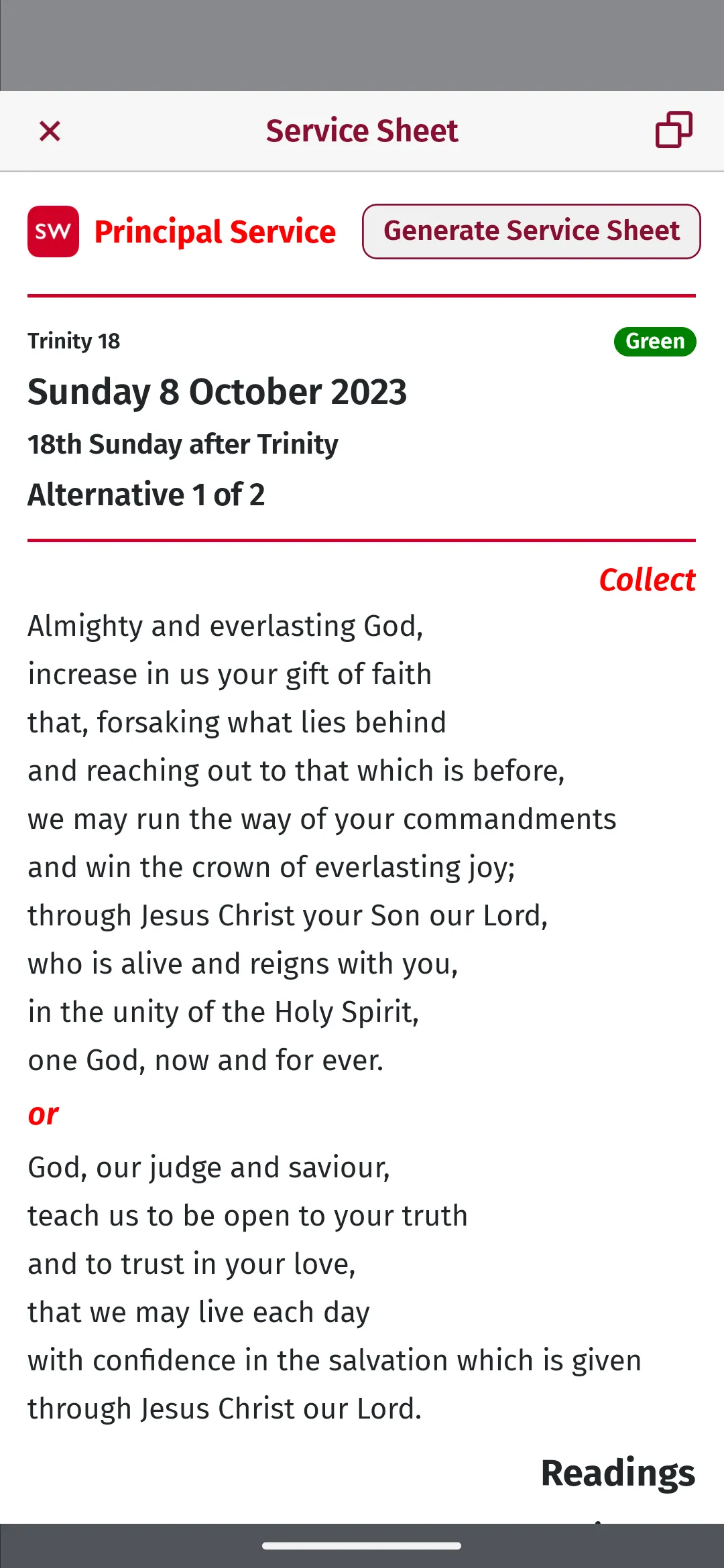 Lectionary: From the CofE | Indus Appstore | Screenshot