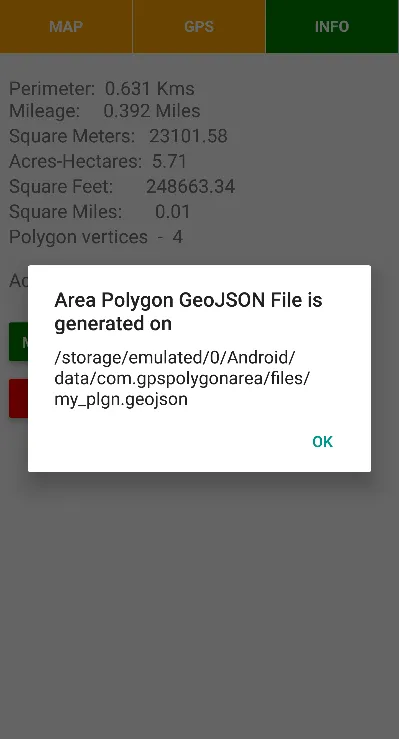 GPS recorder of polygon with a | Indus Appstore | Screenshot