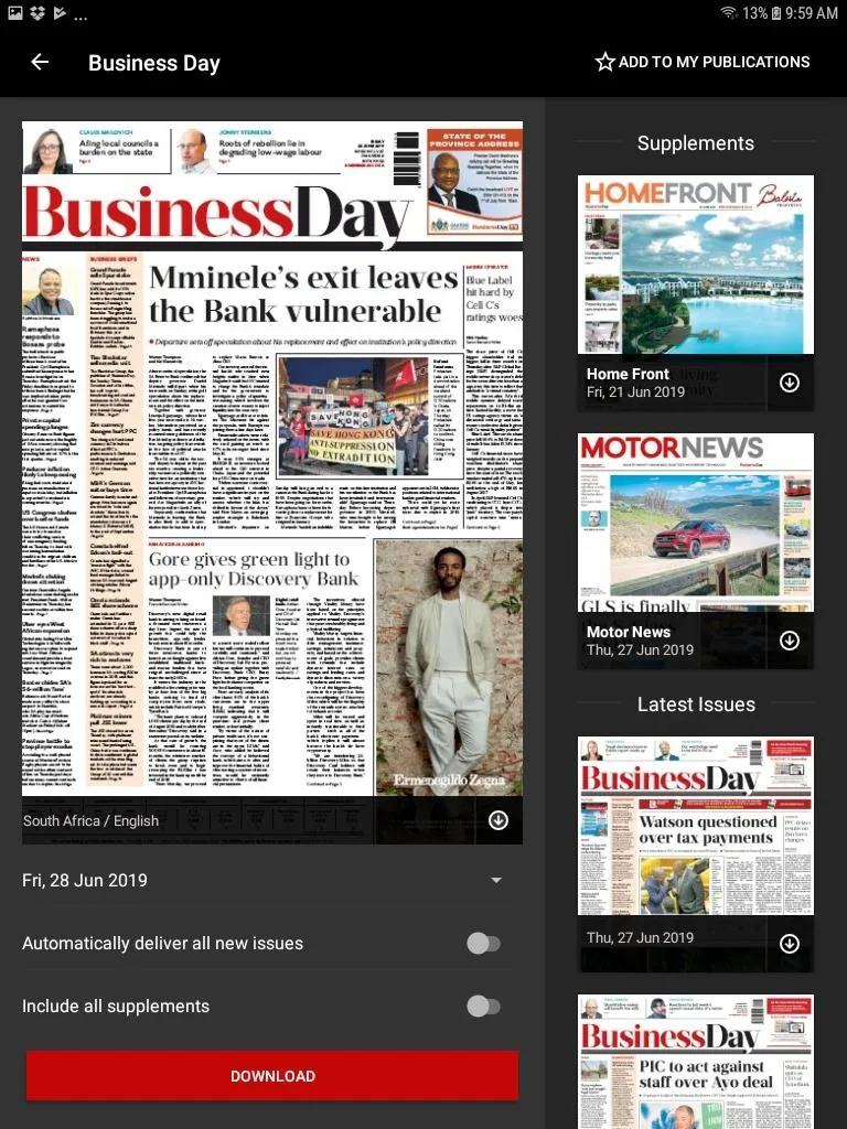 Business Day E-Edition | Indus Appstore | Screenshot