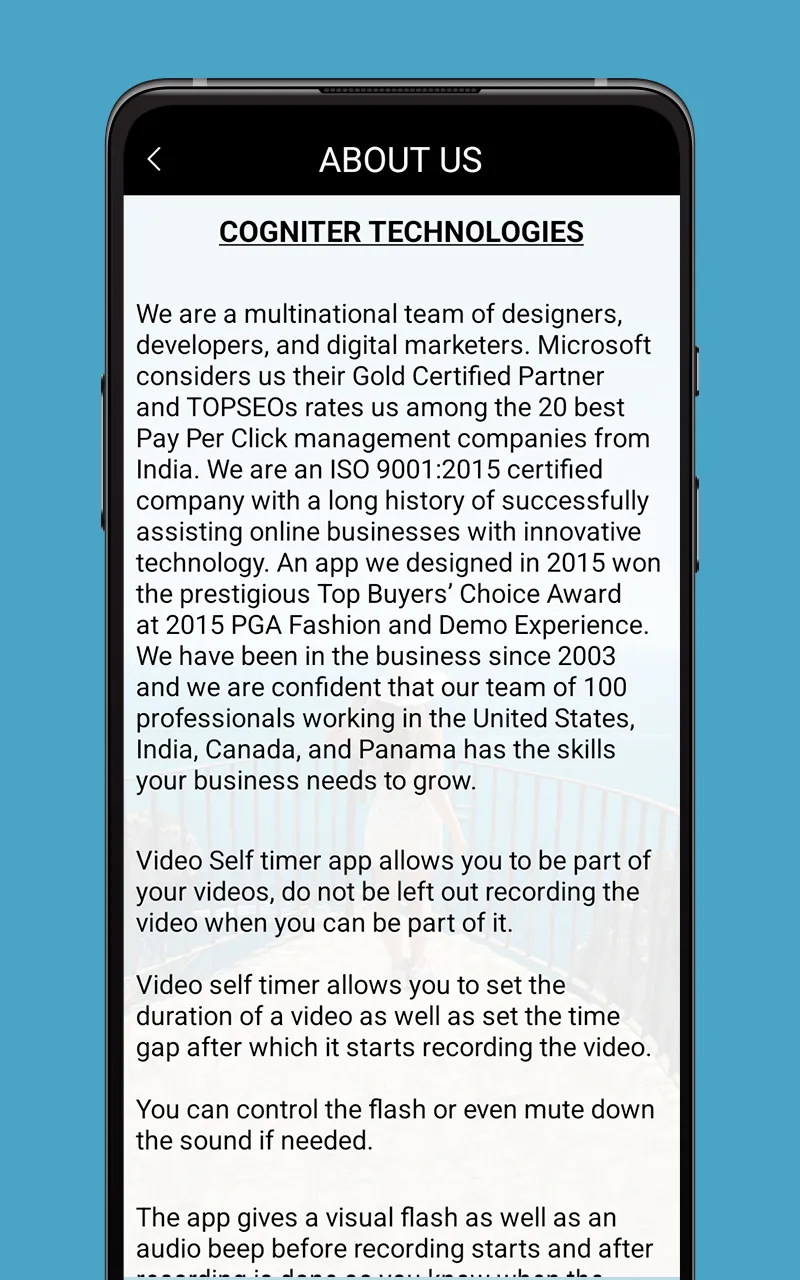 Video Self Timer | Indus Appstore | Screenshot