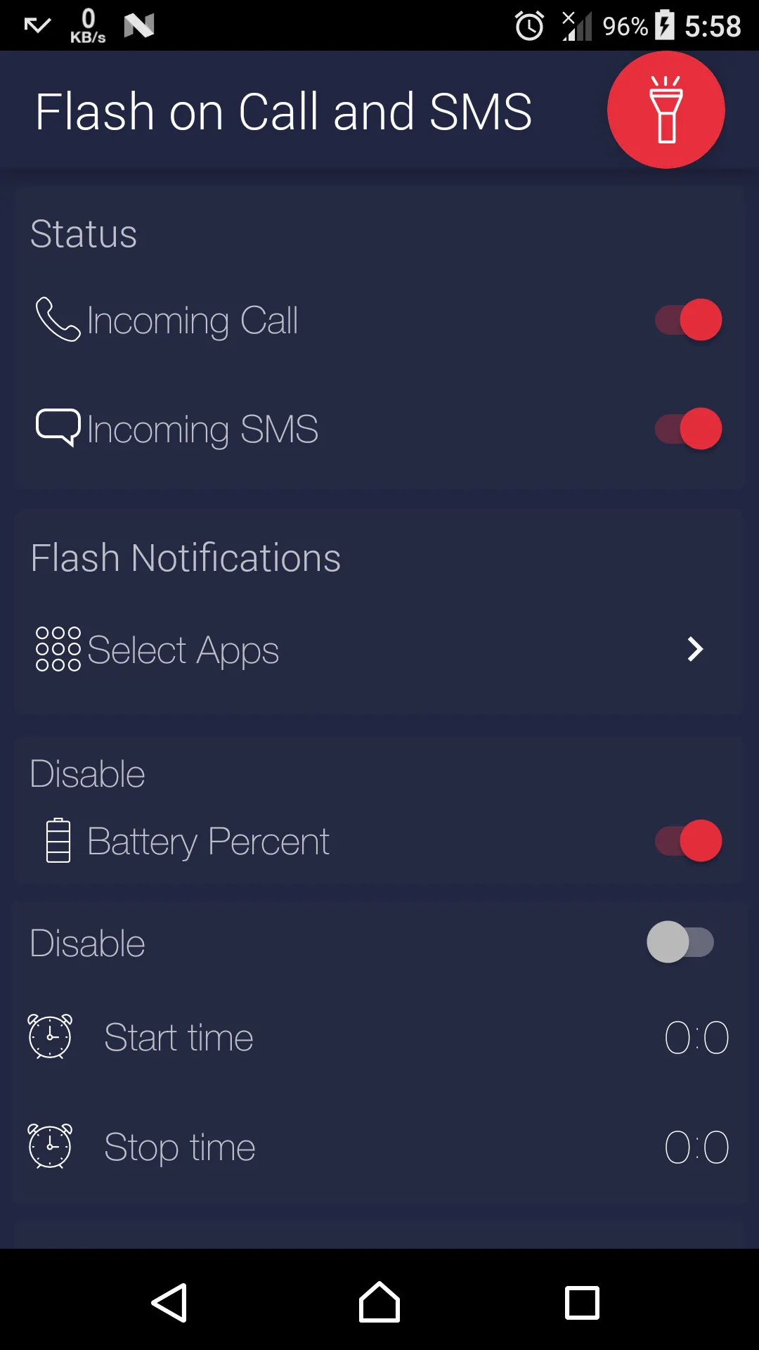 Flash on Call and SMS | Indus Appstore | Screenshot