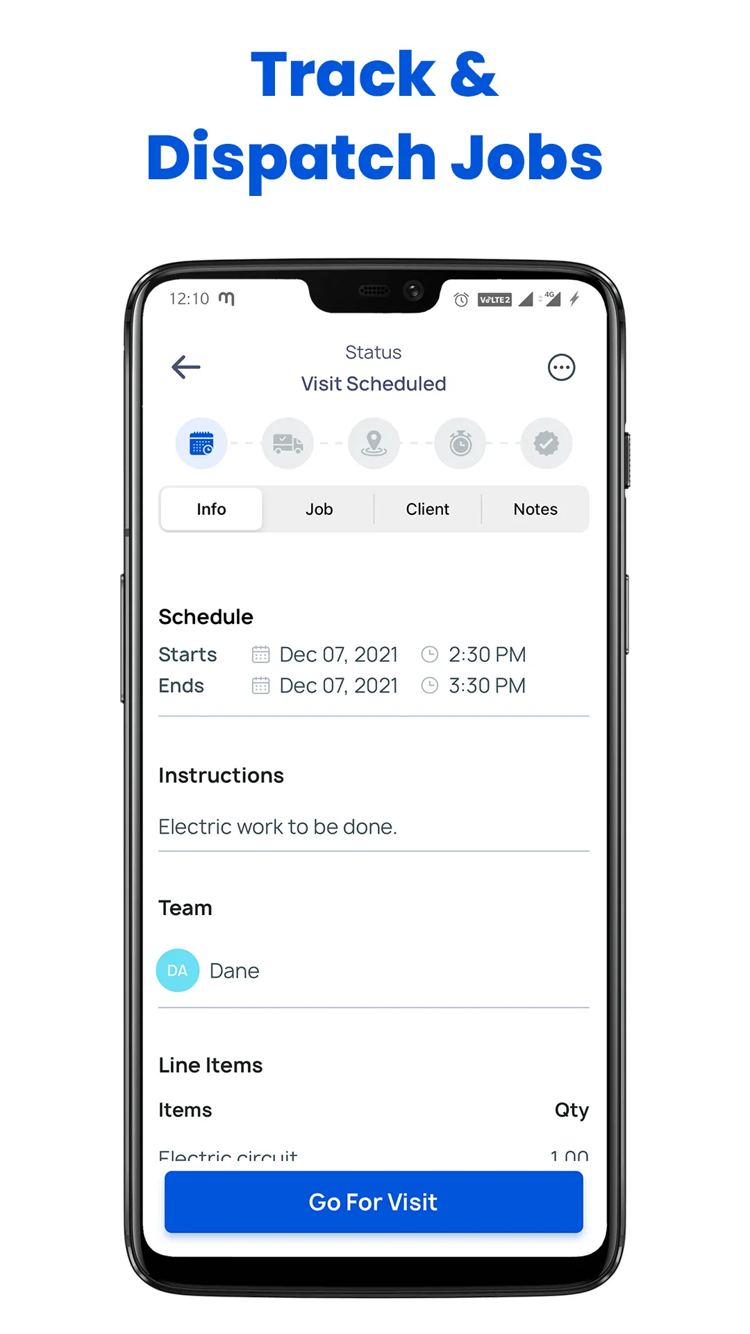 Field Service Scheduling App | Indus Appstore | Screenshot