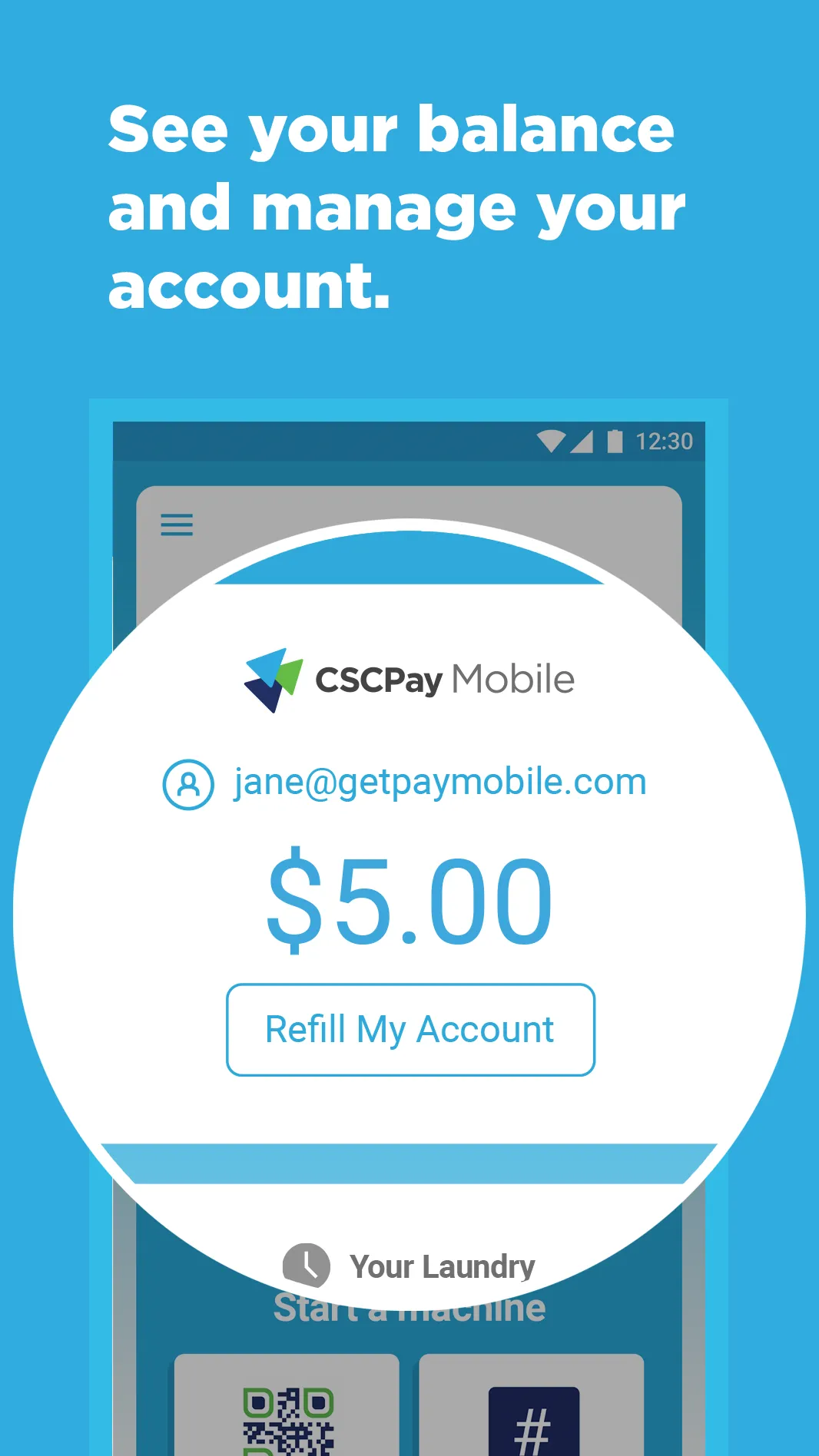 CSCPay Mobile Coinless Laundry | Indus Appstore | Screenshot