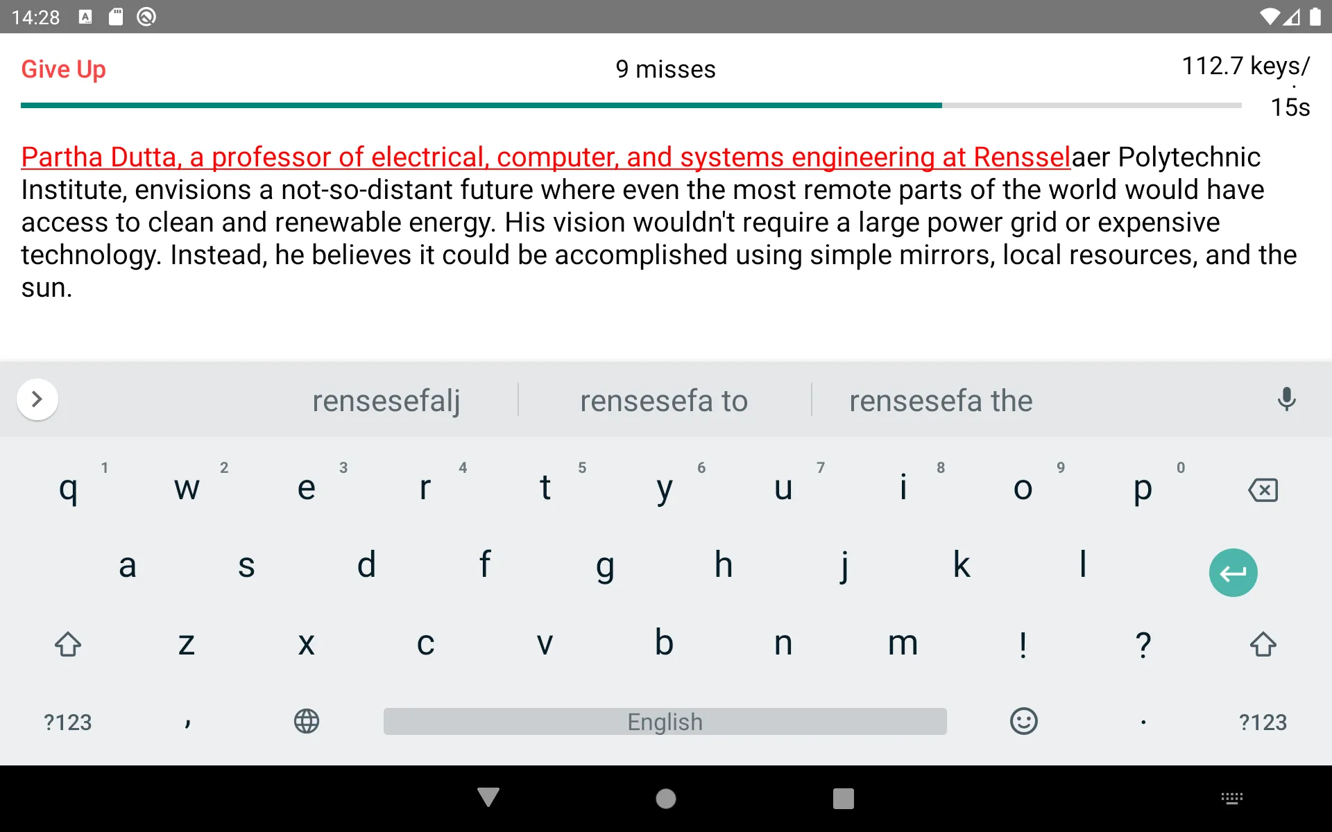 News Typing - Typing with news | Indus Appstore | Screenshot