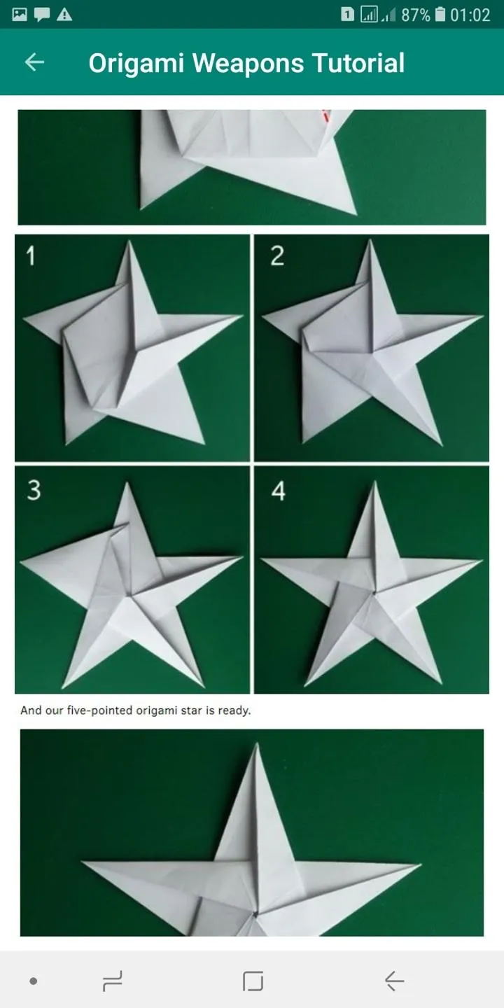 Origami Weapons Instruction | Indus Appstore | Screenshot