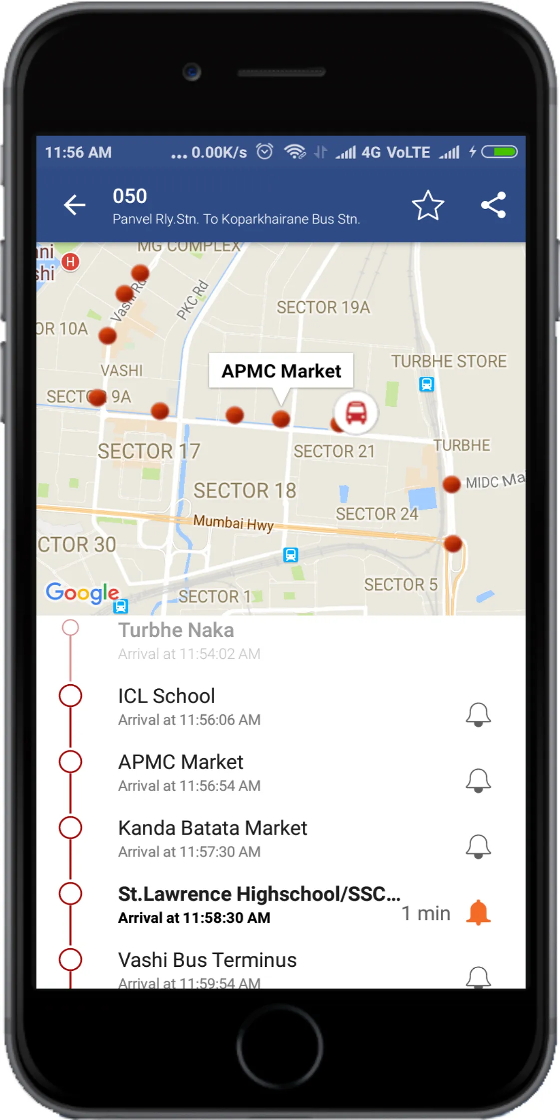 NMMT BusTracker | Indus Appstore | Screenshot