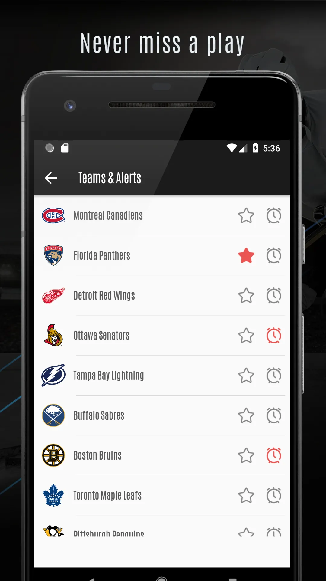 24/25 NHL Schedule & Reminder | Indus Appstore | Screenshot