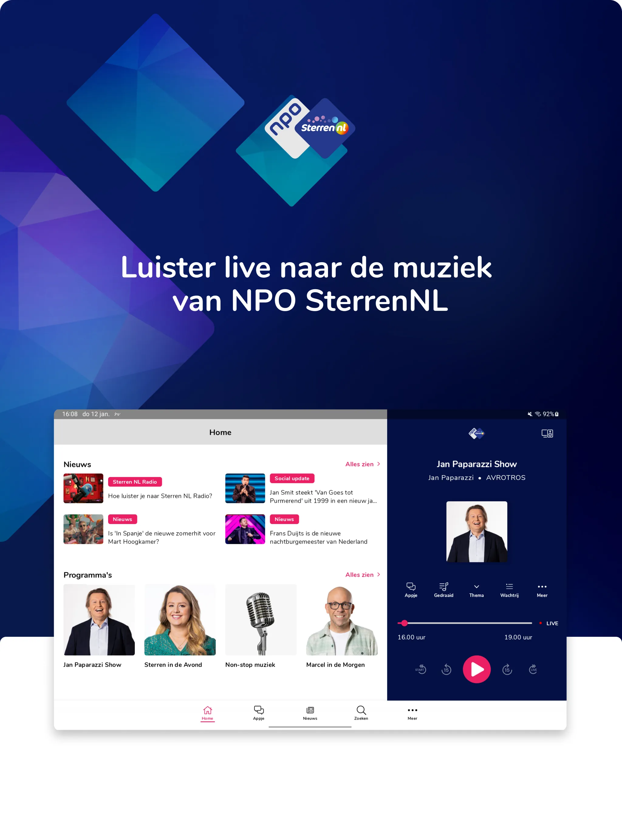 NPO Sterren NL | Indus Appstore | Screenshot