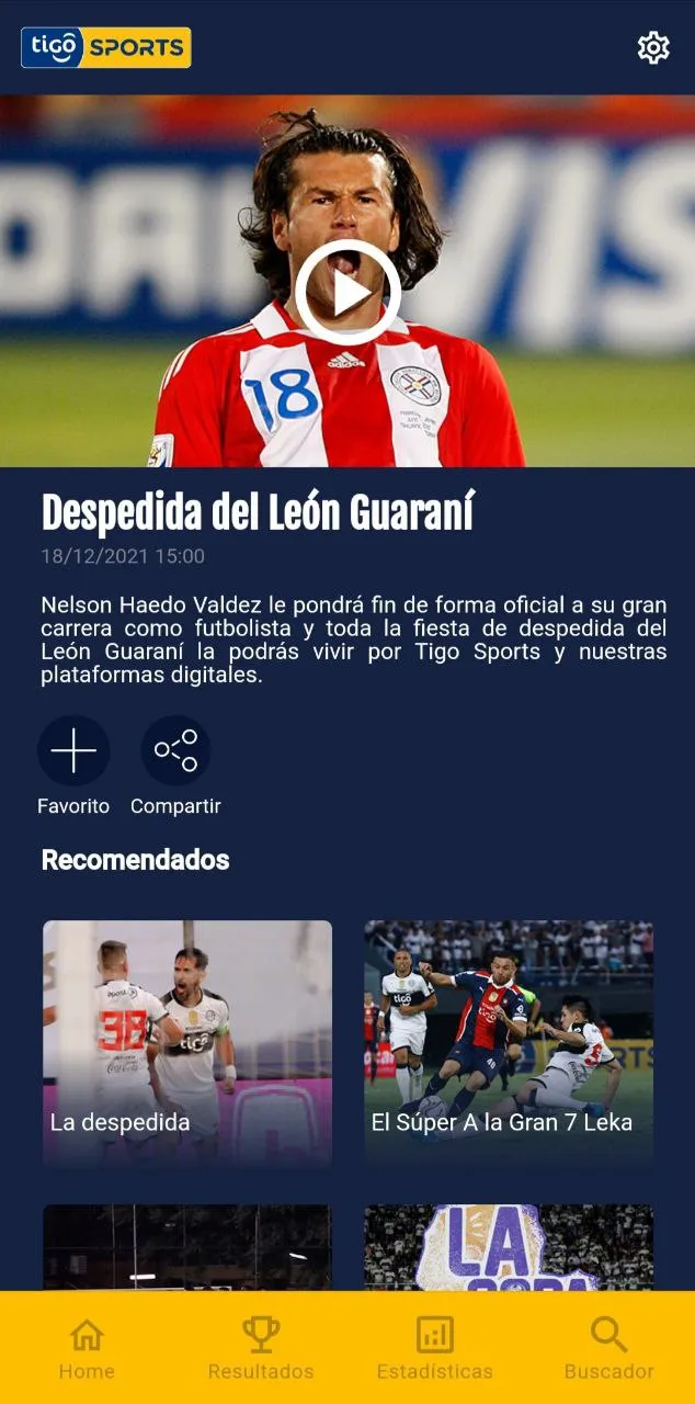 Tigo Sports Paraguay | Indus Appstore | Screenshot