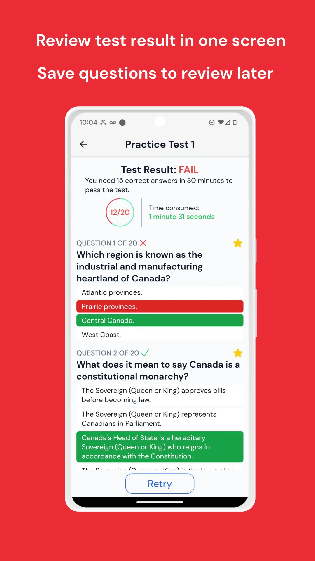 Canadian Citizenship Test 2023 | Indus Appstore | Screenshot