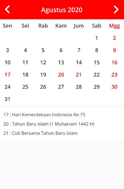 Kalender Indonesia | Indus Appstore | Screenshot