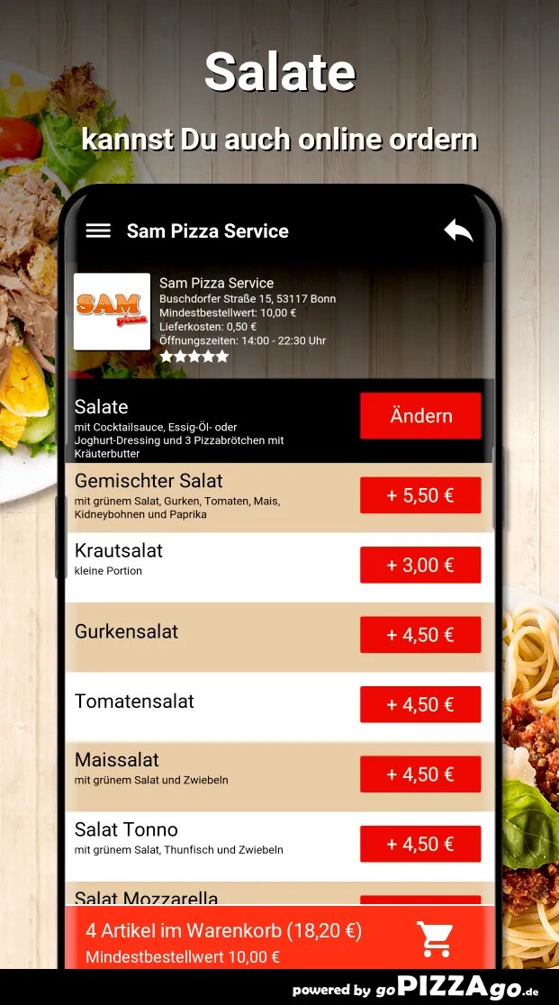 Sam Pizza Service Bonn | Indus Appstore | Screenshot