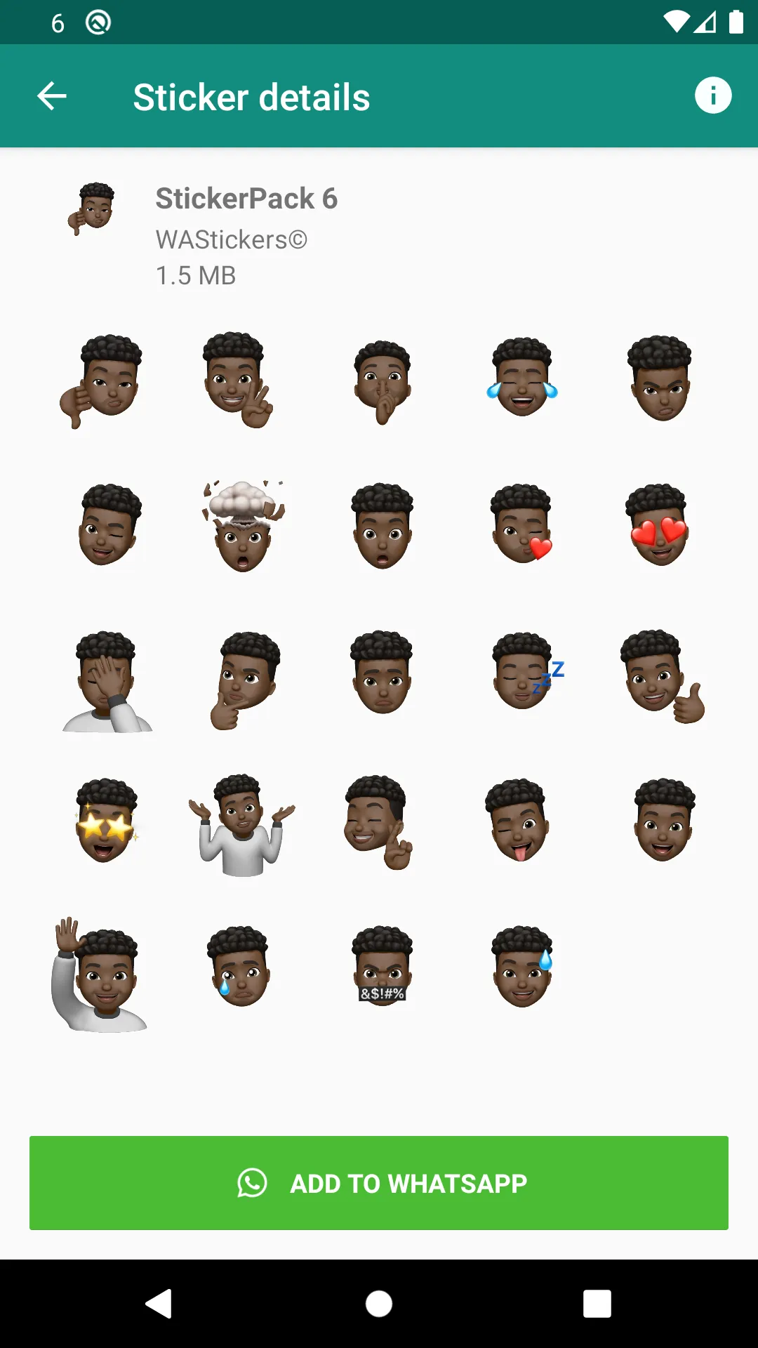 Men Memoji Sticker Packs HD | Indus Appstore | Screenshot