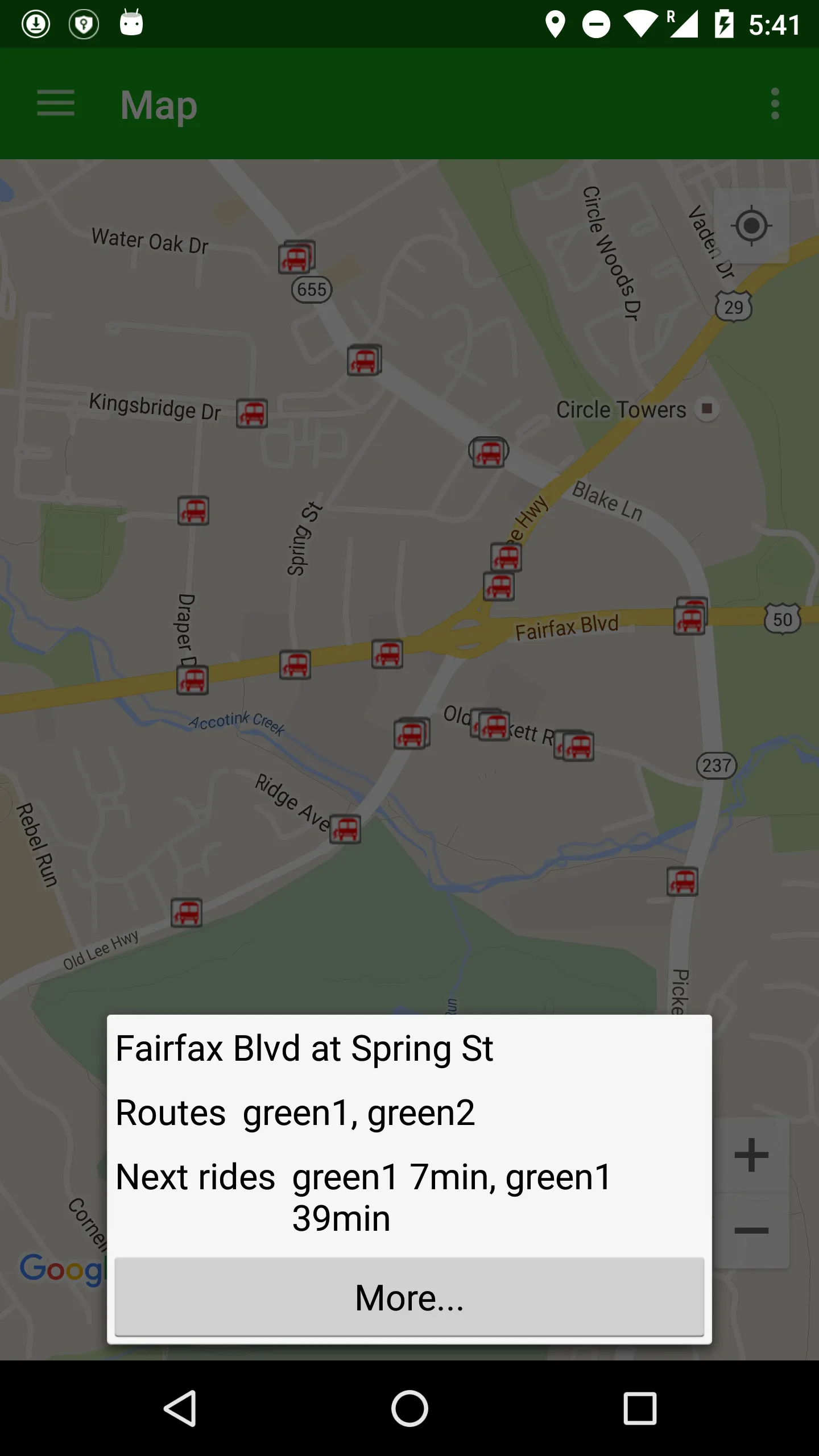 Fairfax Transit CUE | Indus Appstore | Screenshot