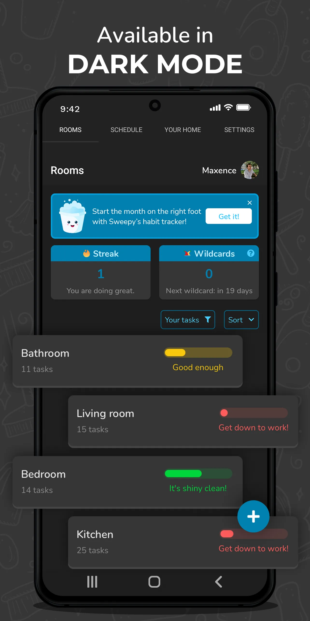 Sweepy: Home Cleaning Schedule | Indus Appstore | Screenshot