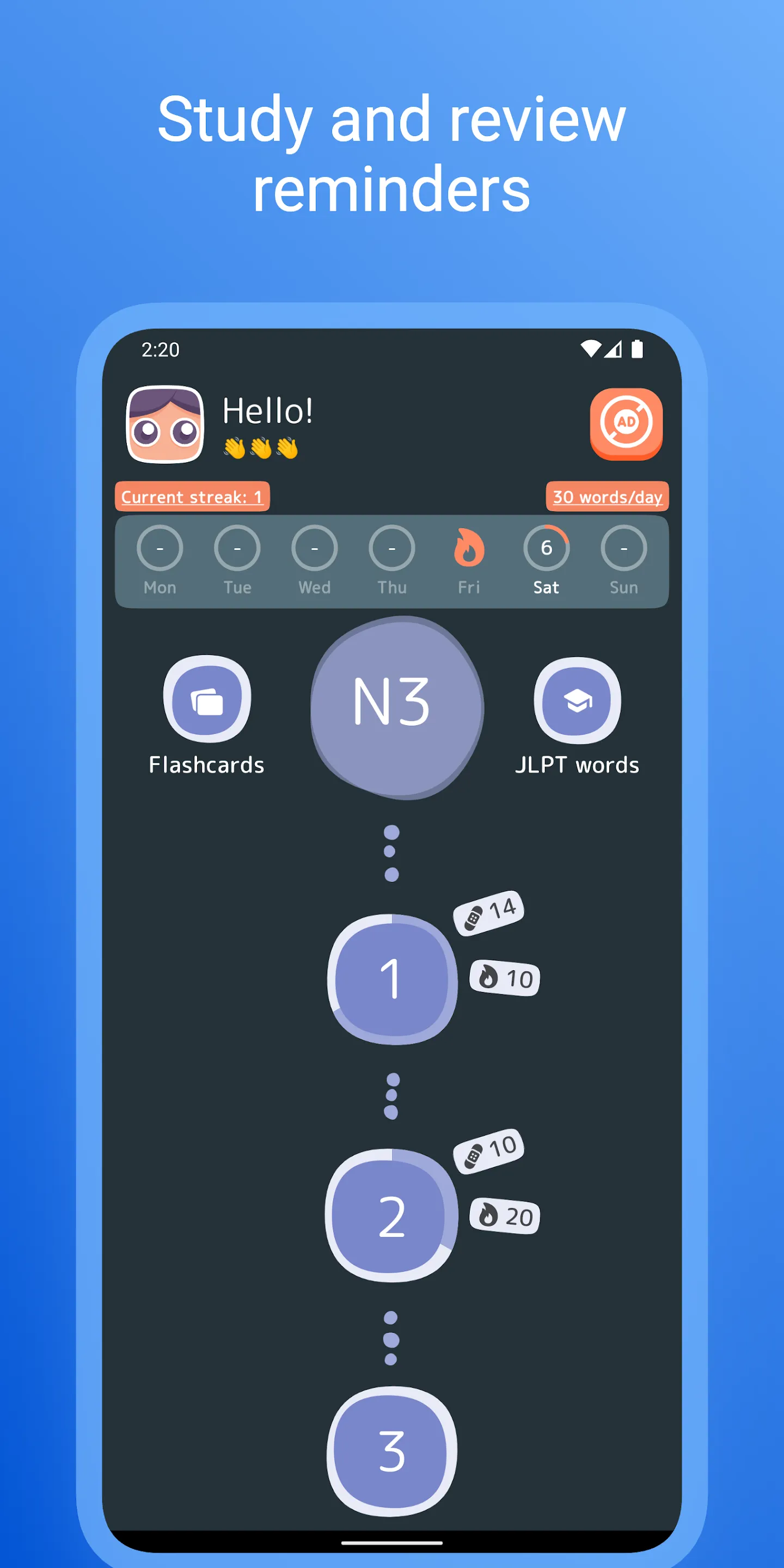 JLPT Kanji: N1 N2 N3 N4 N5 | Indus Appstore | Screenshot
