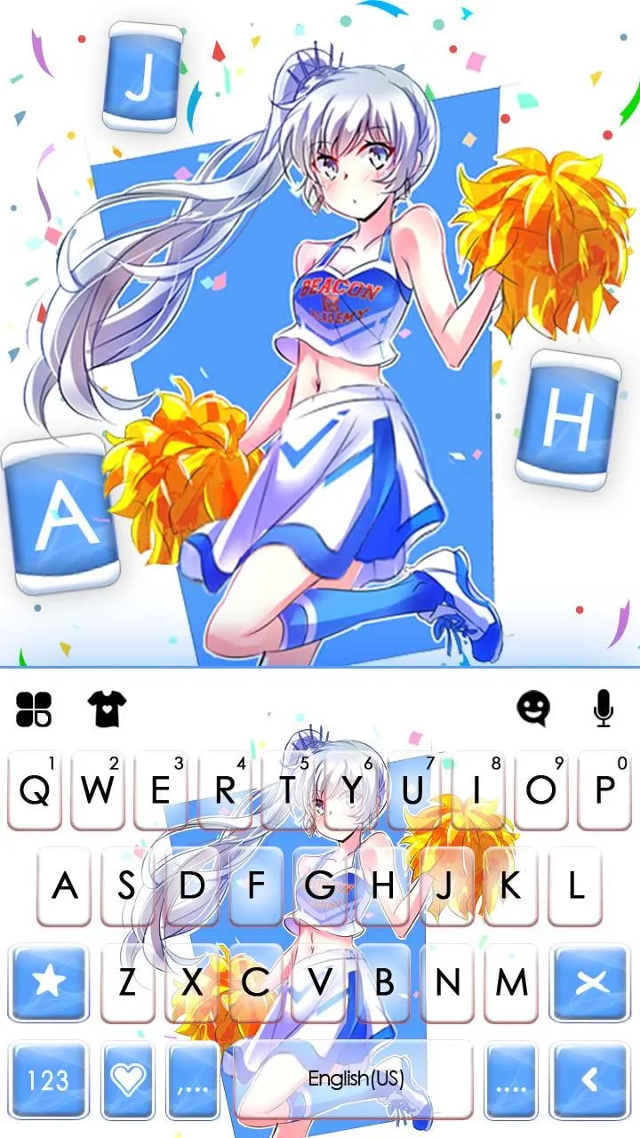 Cute Cheerleader Keyboard Them | Indus Appstore | Screenshot