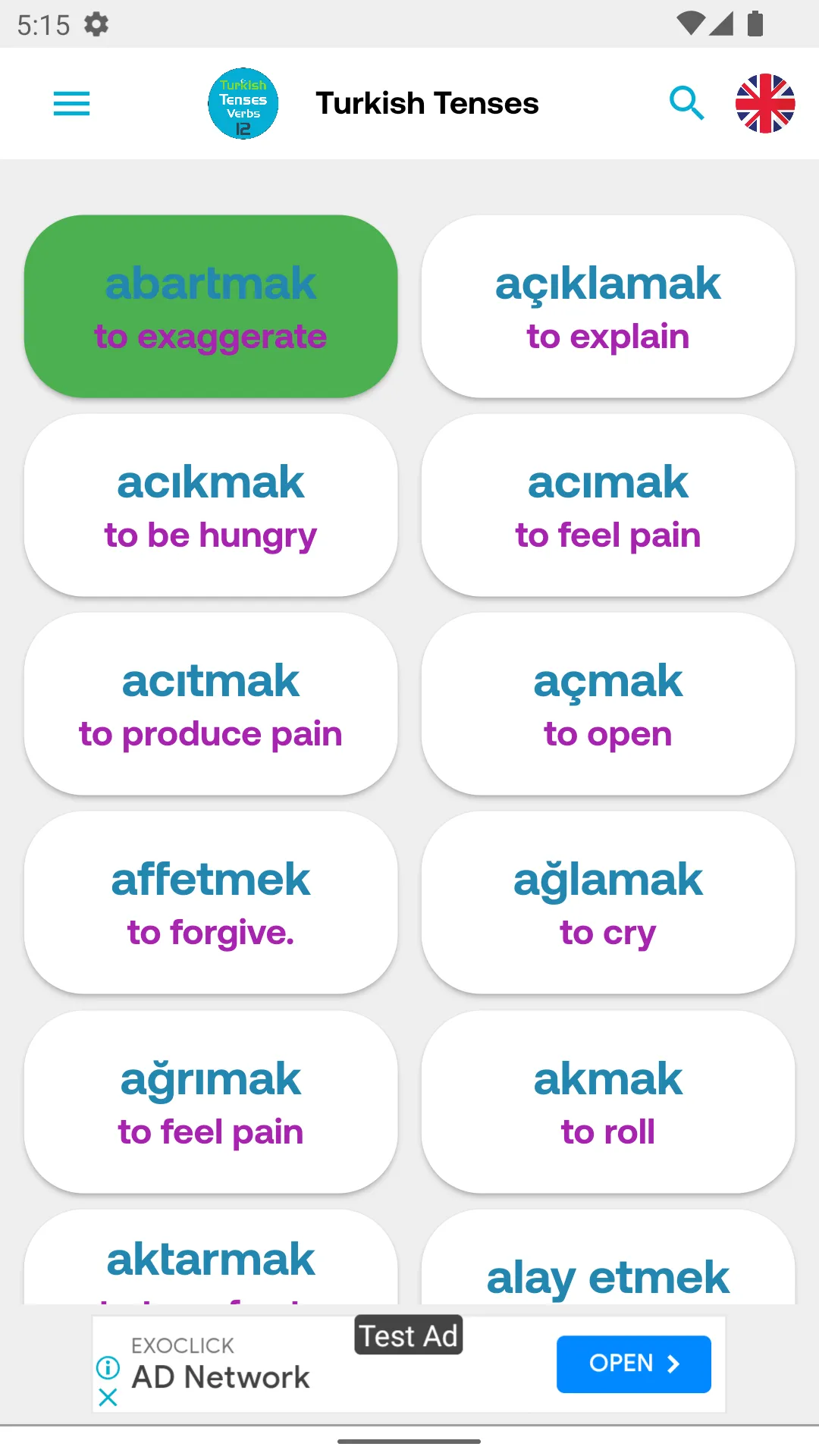 Turkish Tenses 12 | Indus Appstore | Screenshot