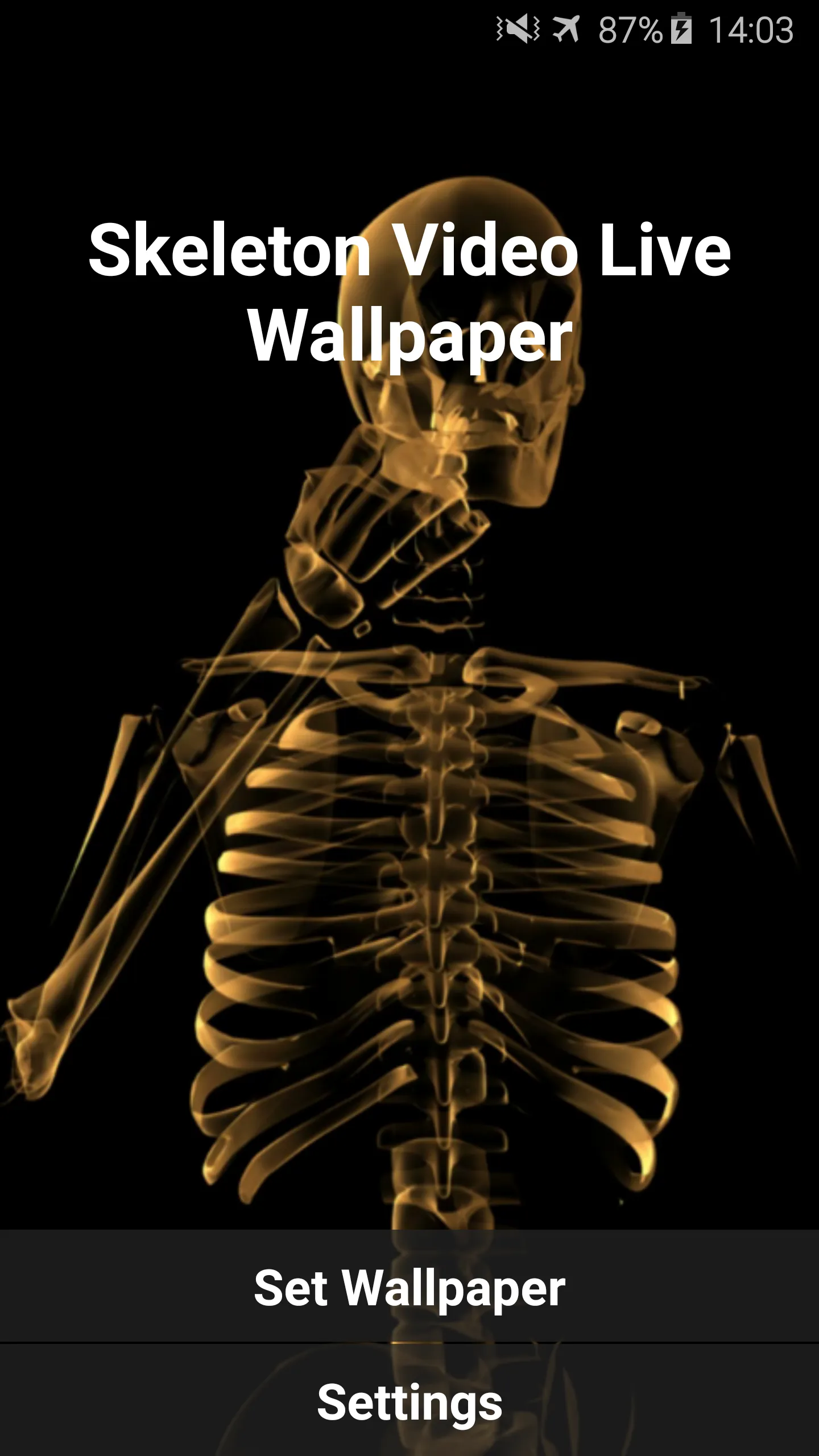 Skeleton Video Live Wallpaper | Indus Appstore | Screenshot