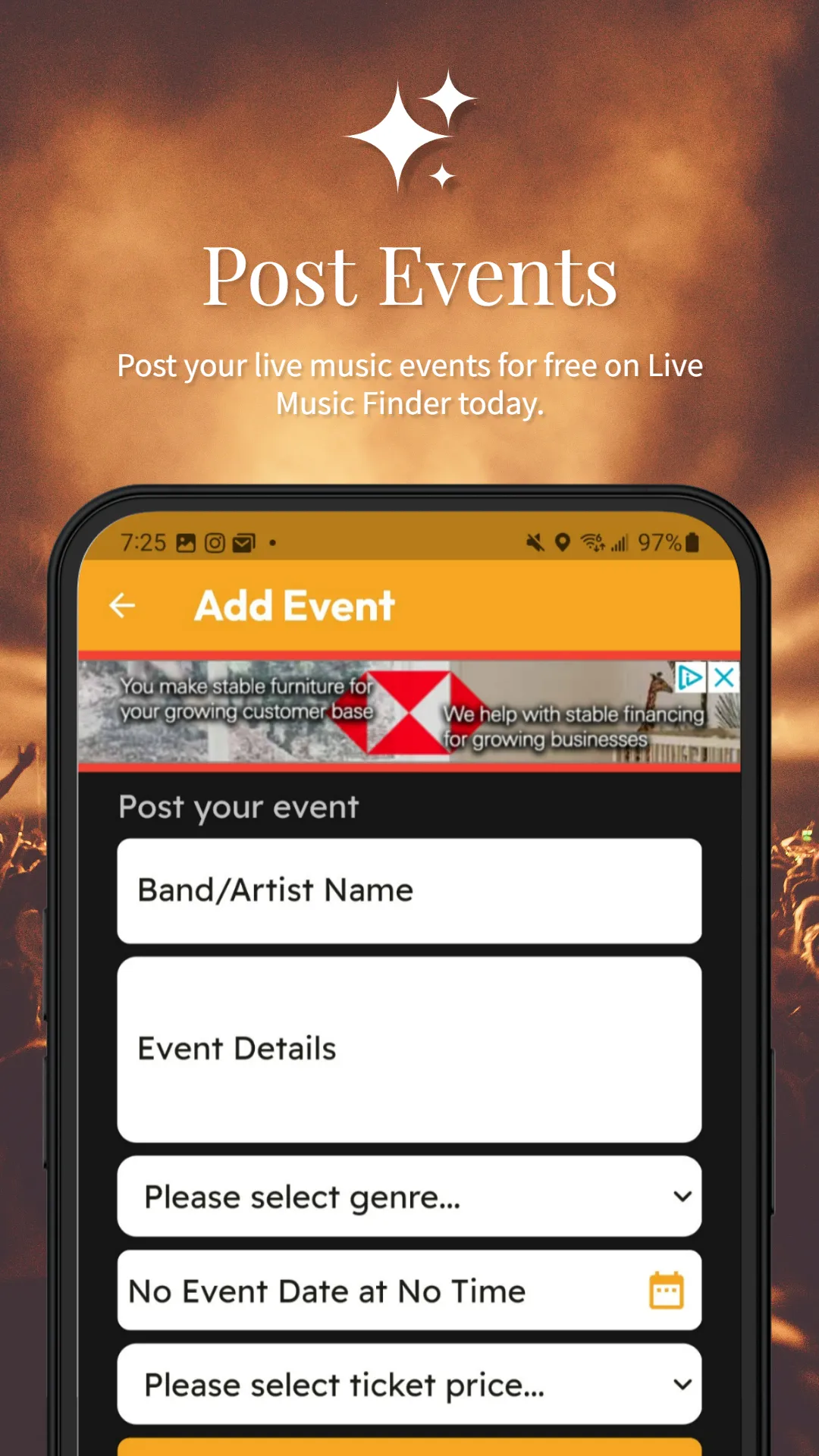 Live Music Finder | Indus Appstore | Screenshot