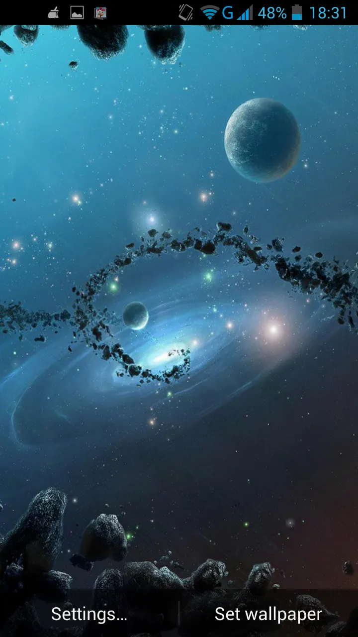 Asteroids Live Wallpaper | Indus Appstore | Screenshot