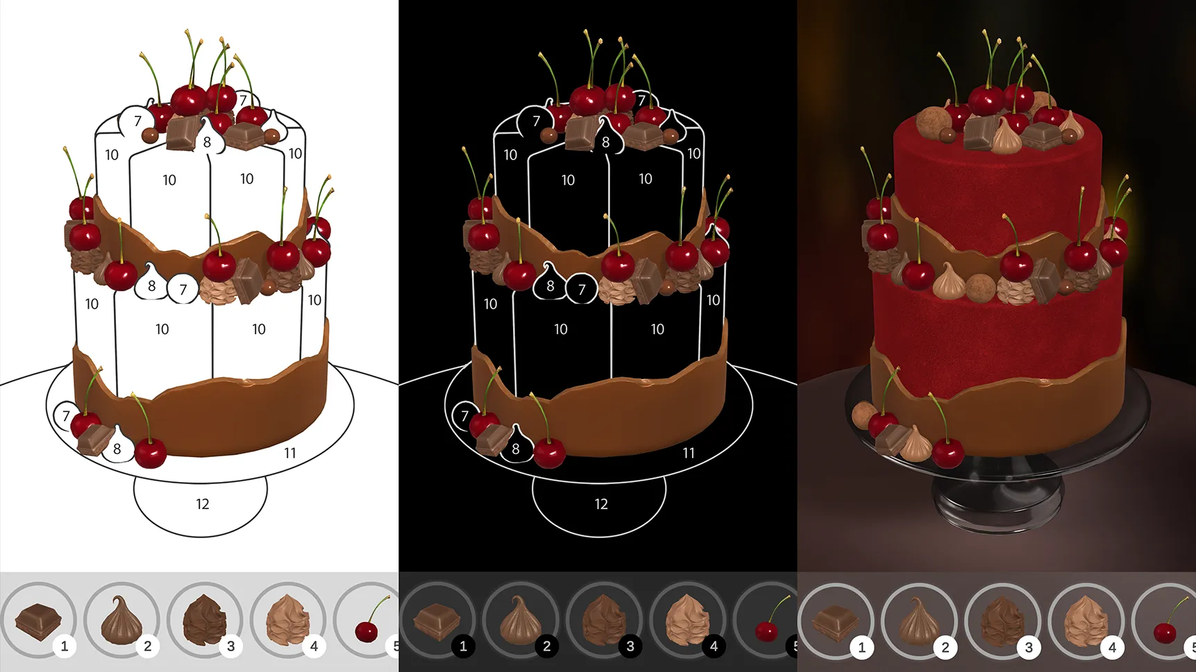 Cake Coloring 3D | Indus Appstore | Screenshot