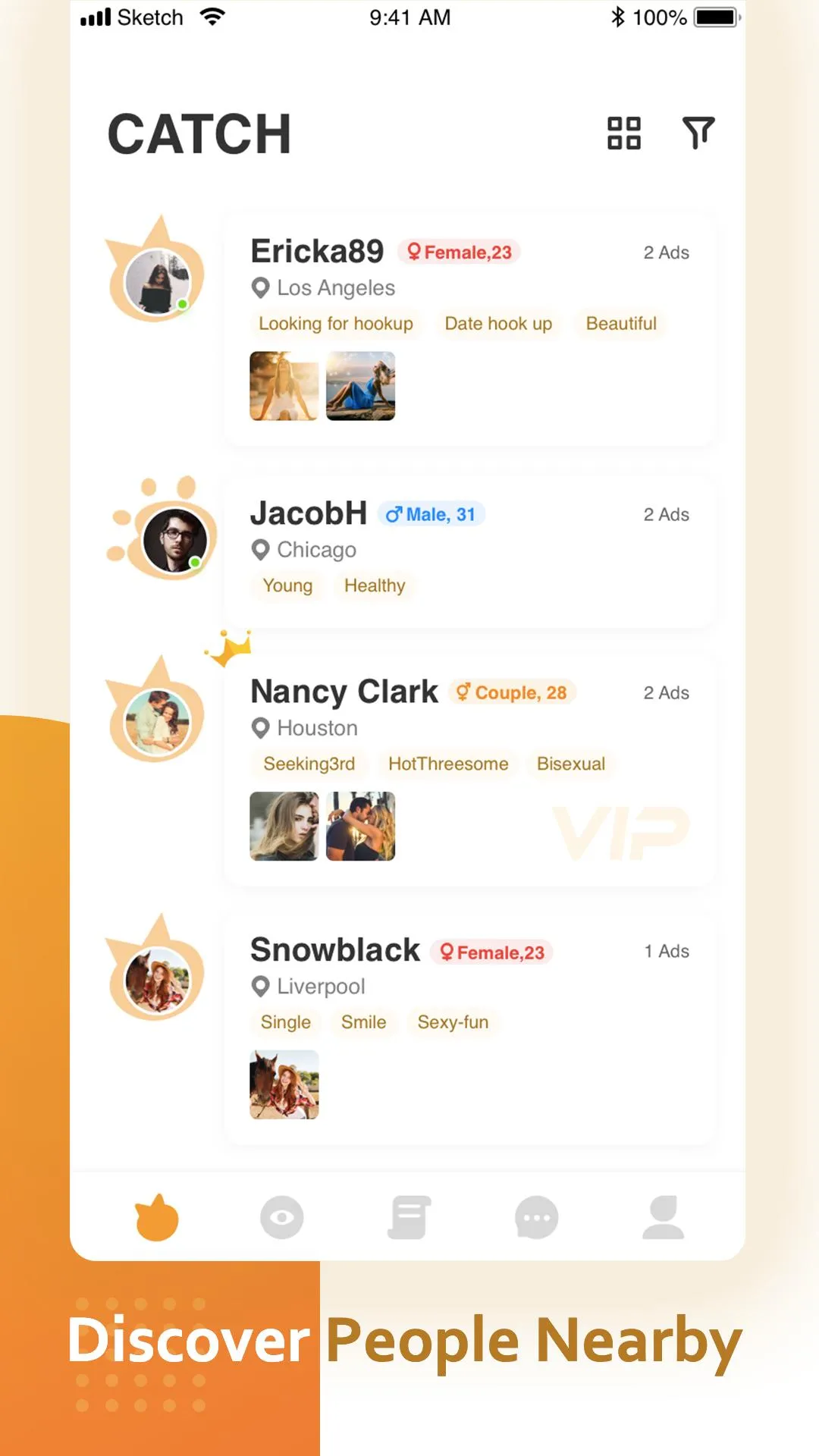 Hook up, Dating, Meetup, Catch | Indus Appstore | Screenshot