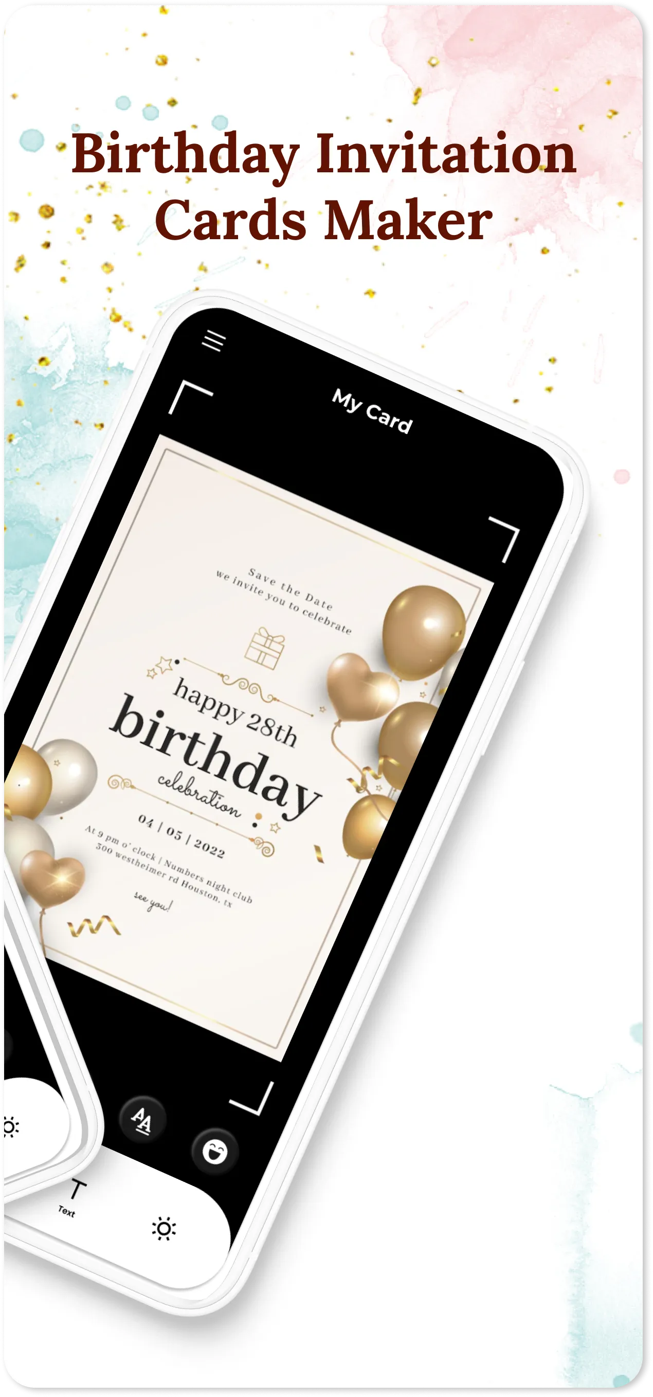 Birthday Invitation Card Maker | Indus Appstore | Screenshot