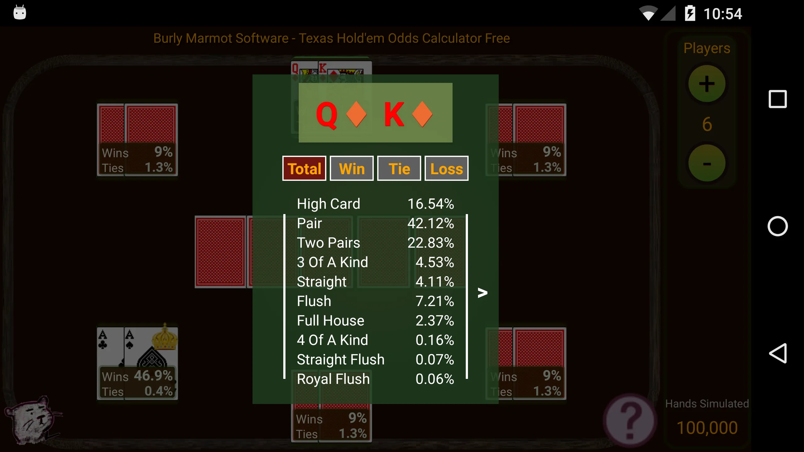 Hold'em Odds Calculator | Indus Appstore | Screenshot