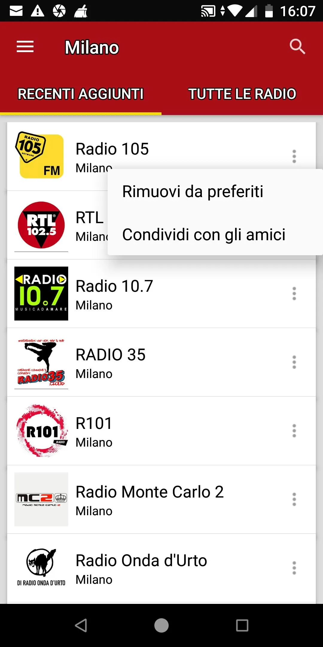 Milan Radio Stations | Indus Appstore | Screenshot