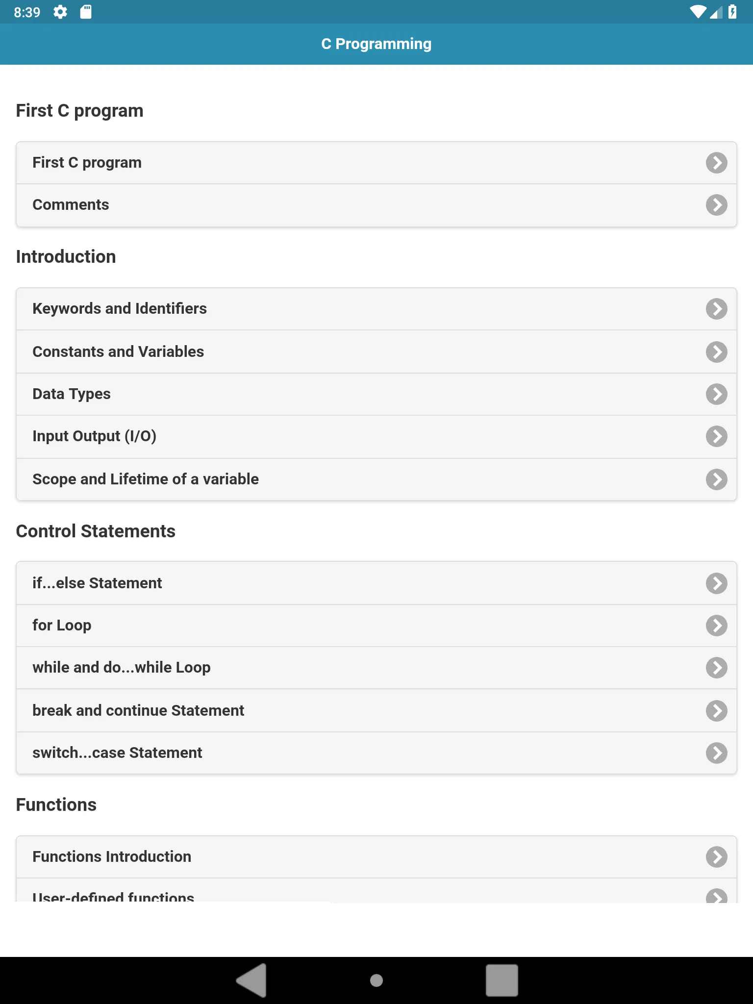 C Programming Tutorial | Indus Appstore | Screenshot