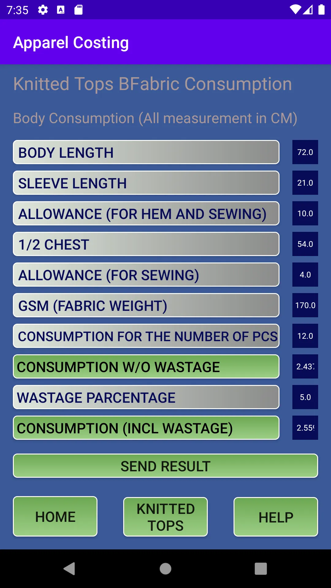 Apparel Costing | Indus Appstore | Screenshot