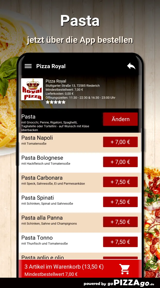 Pizza Royal Riederich | Indus Appstore | Screenshot