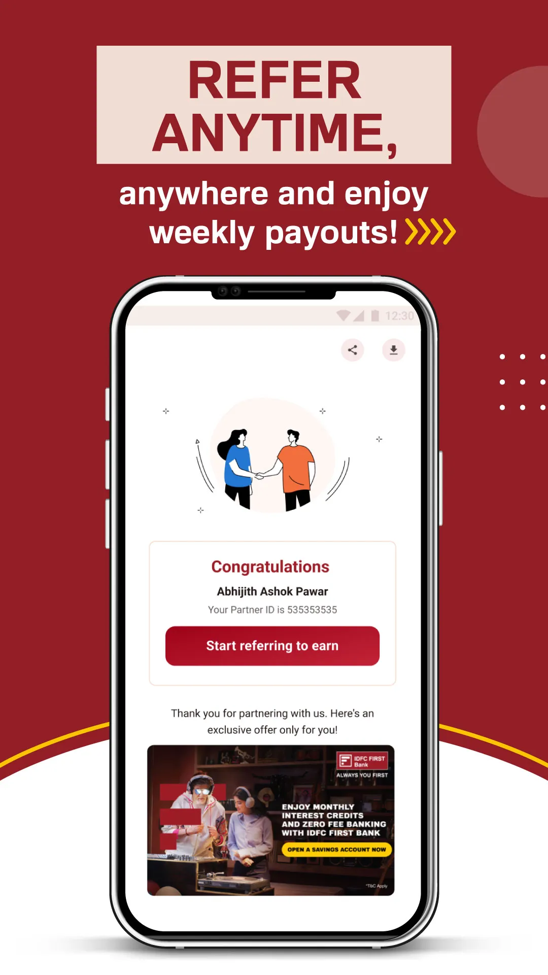 MyFIRST Partner - Refer & Earn | Indus Appstore | Screenshot