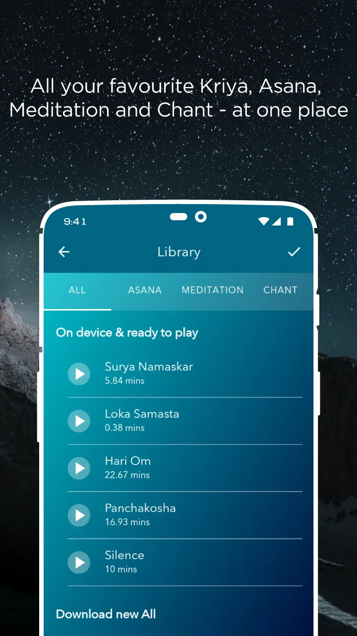 Abhyaasa: Meditation - SriSri | Indus Appstore | Screenshot