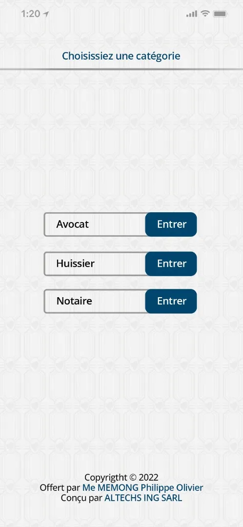 Avocats-Huissiers-Notaires CMR | Indus Appstore | Screenshot