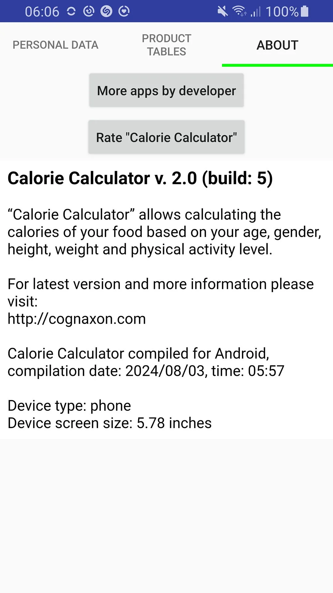 Calorie Calculator | Indus Appstore | Screenshot