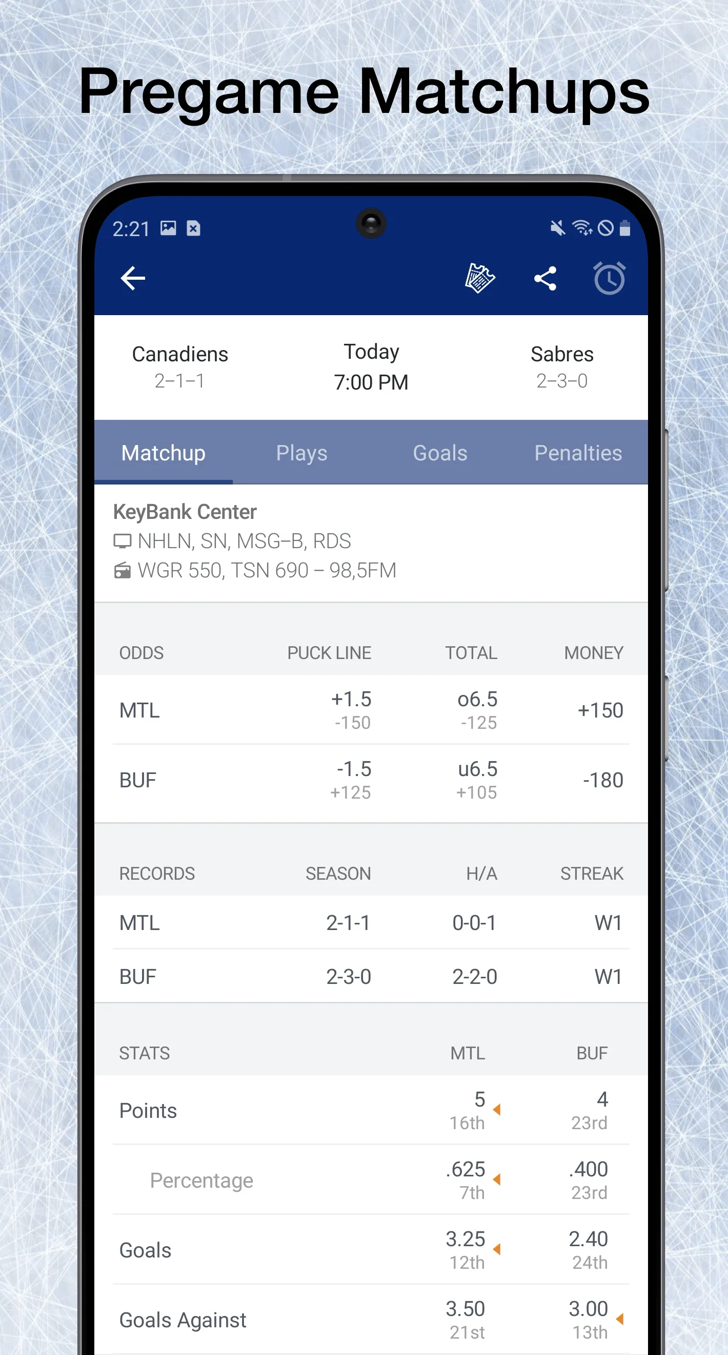 Scores App: NHL Hockey Scores | Indus Appstore | Screenshot