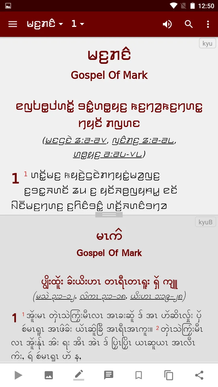 Kayah Li Bible -Burmese script | Indus Appstore | Screenshot