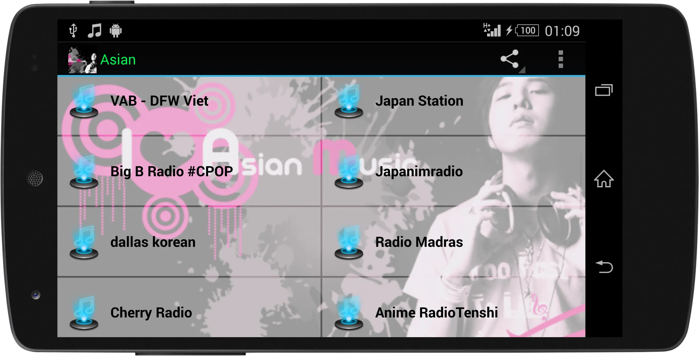 Asian MUSIC RADIO | Indus Appstore | Screenshot