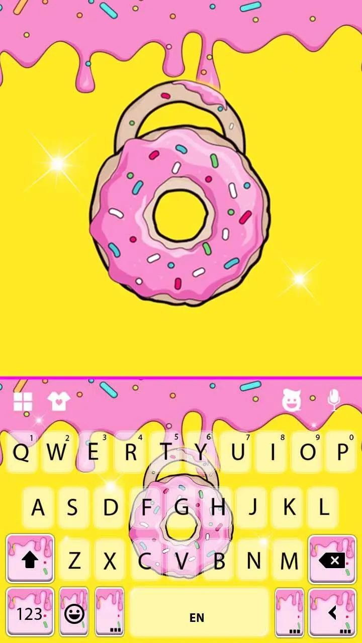 Yummy Donut Sprinkles Keyboard | Indus Appstore | Screenshot