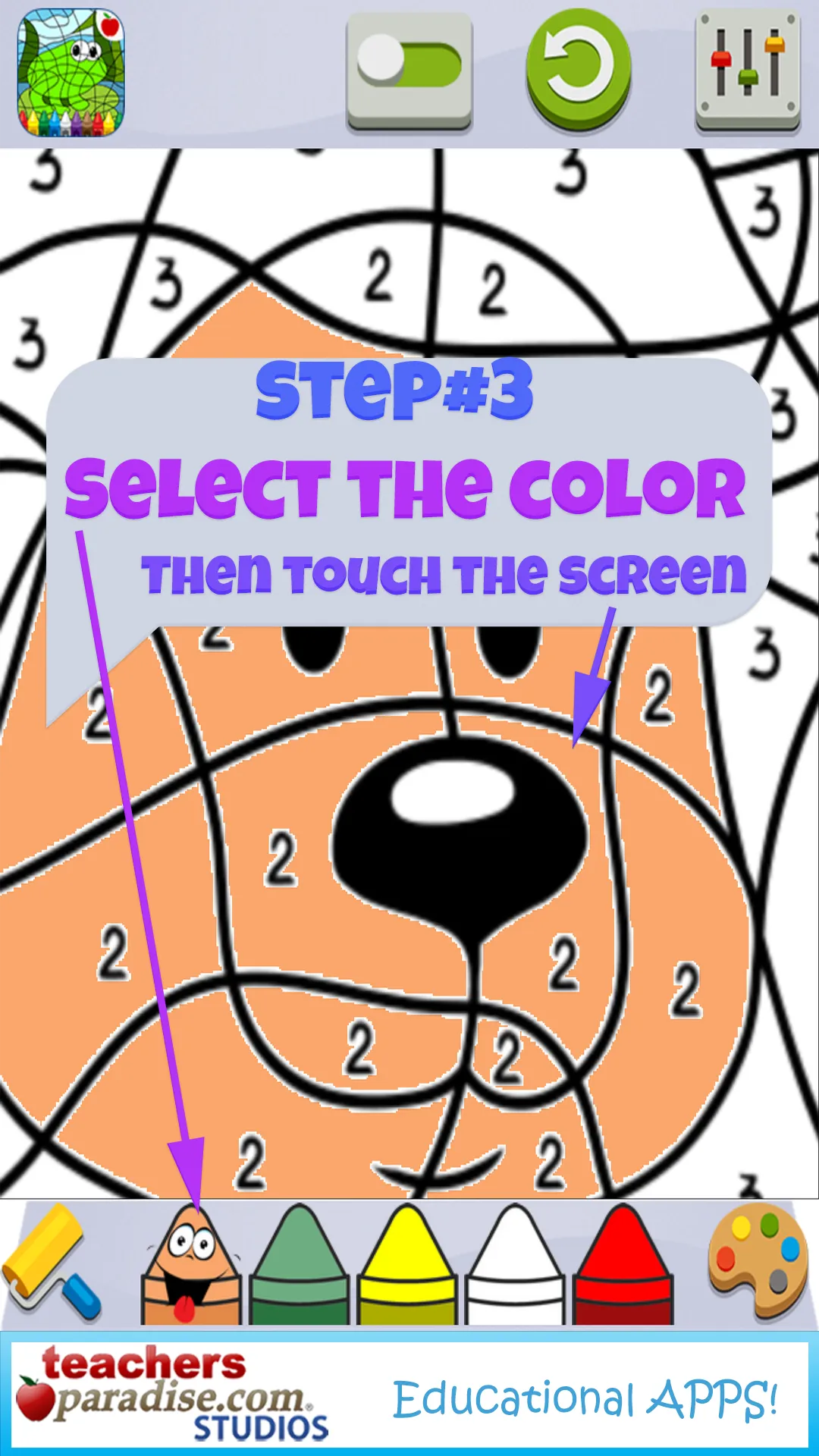 Color By Numbers Game for Kids | Indus Appstore | Screenshot