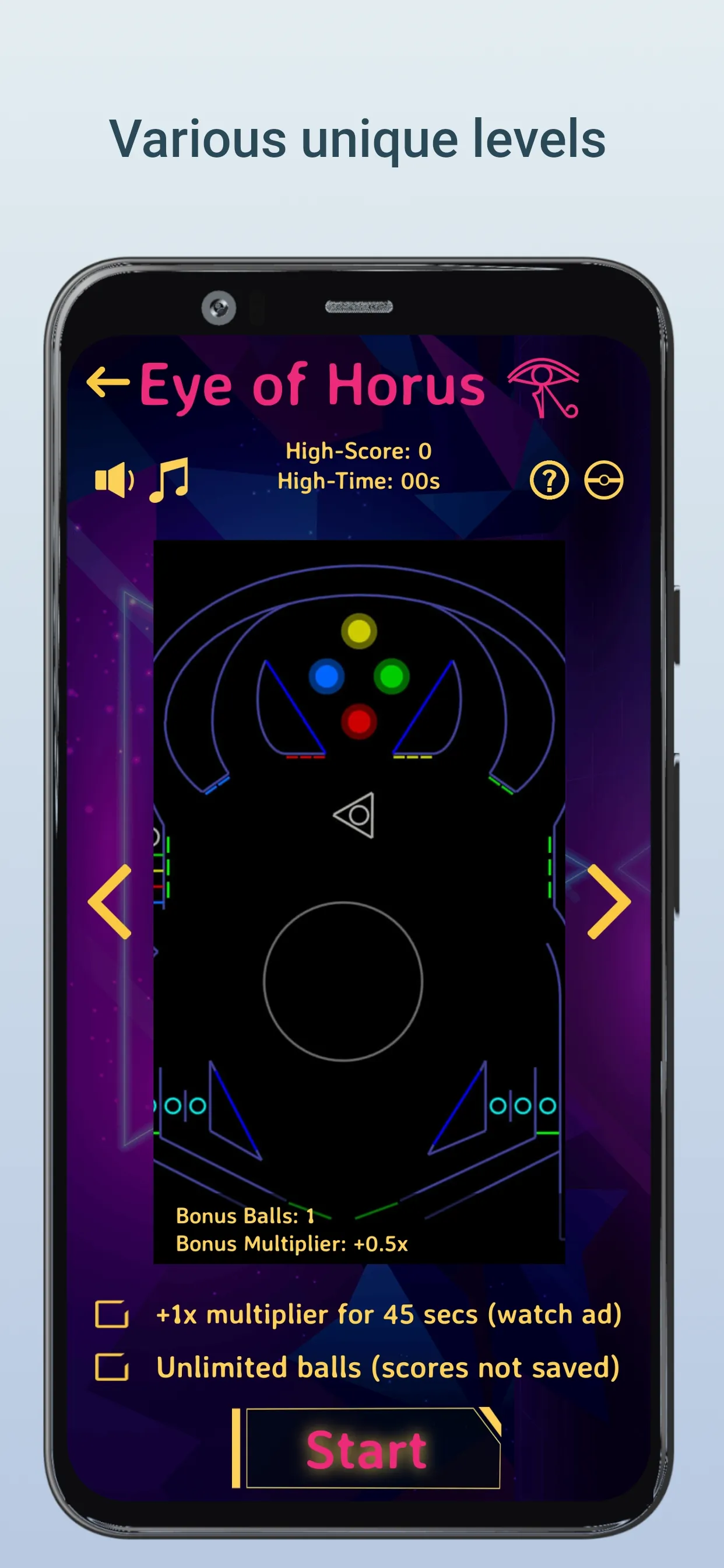 Neon Pinball : Relaxing | Indus Appstore | Screenshot