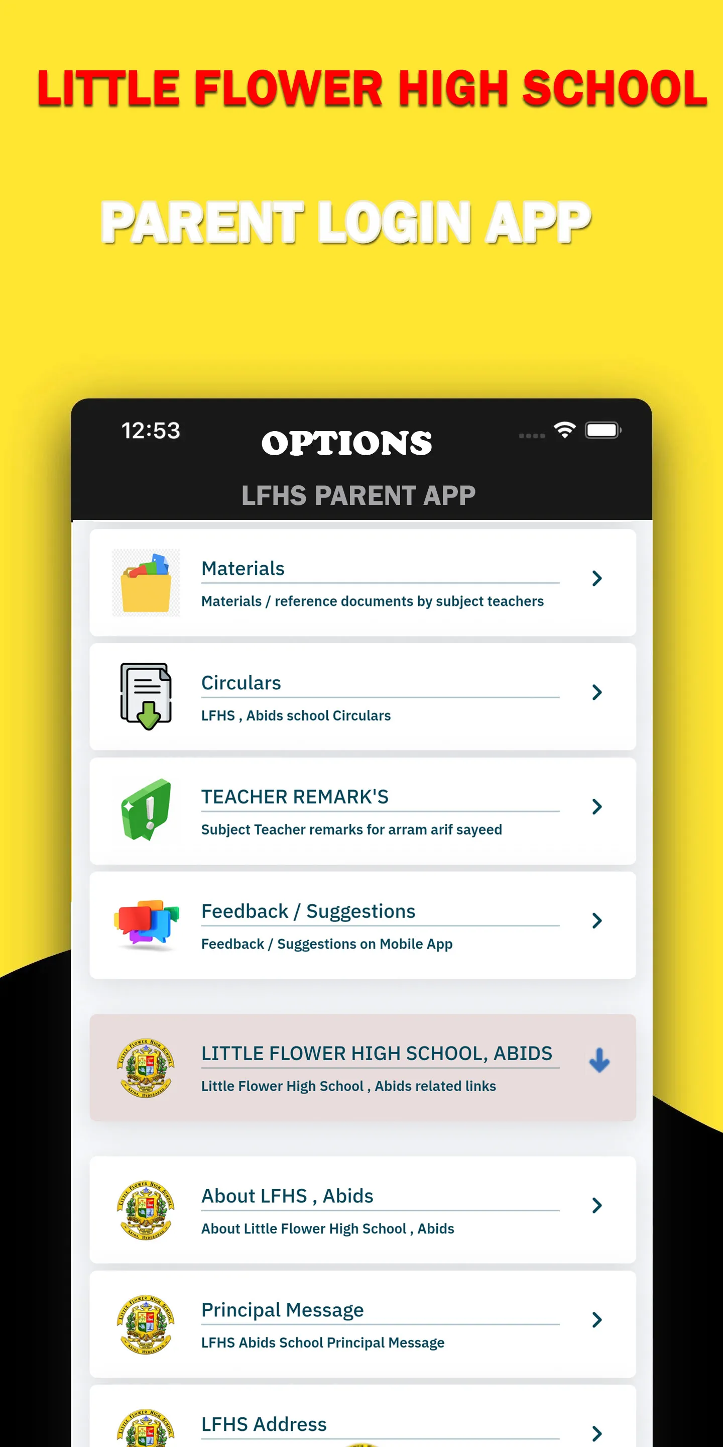 LFHS Abids Parent Login App | Indus Appstore | Screenshot