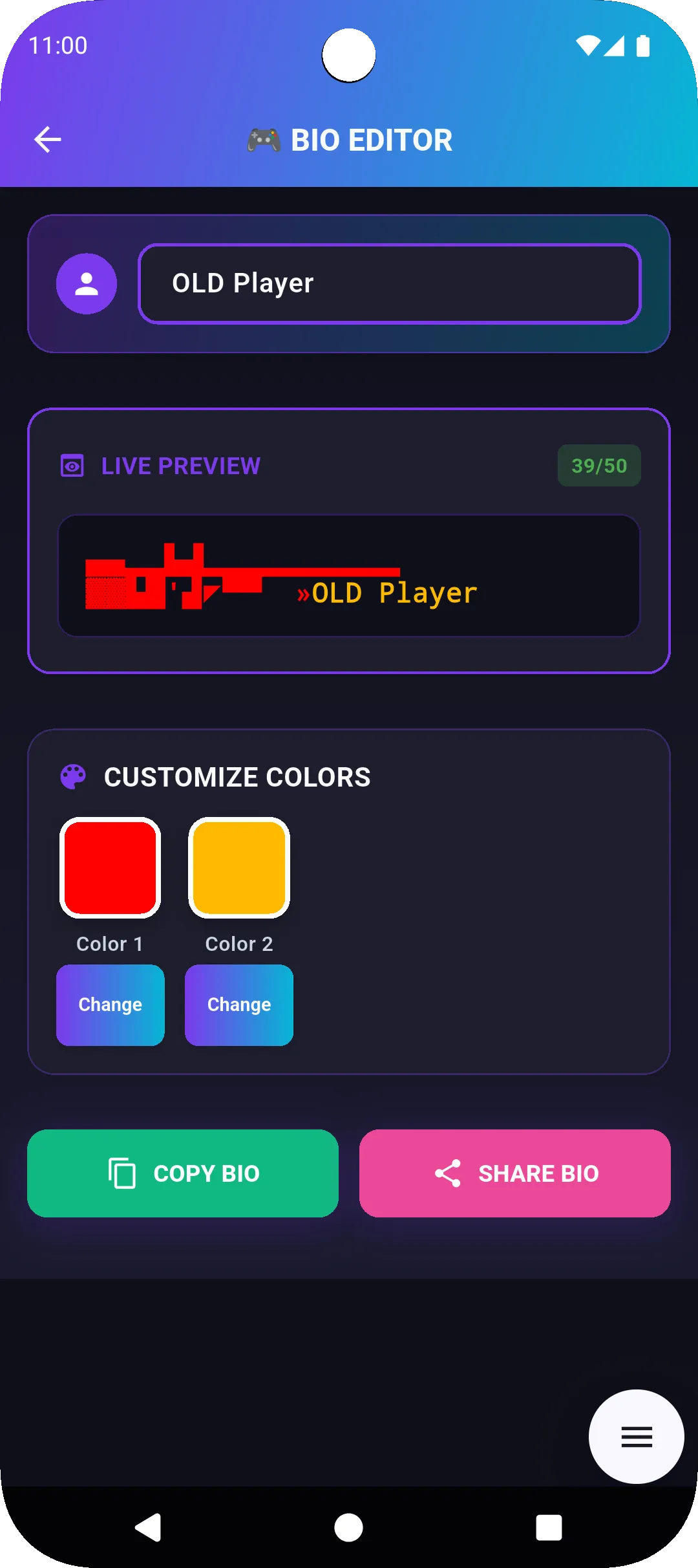ff pro bio codes - name style | Indus Appstore | Screenshot